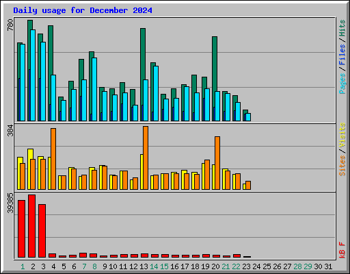 Daily usage for December 2024