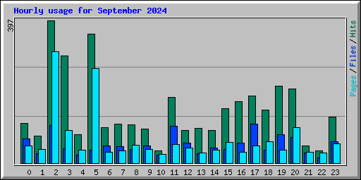 Hourly usage for September 2024