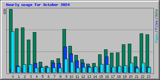 Hourly usage for October 2024