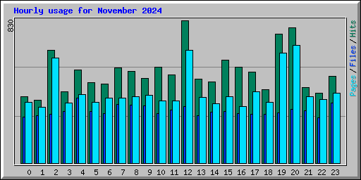 Hourly usage for November 2024